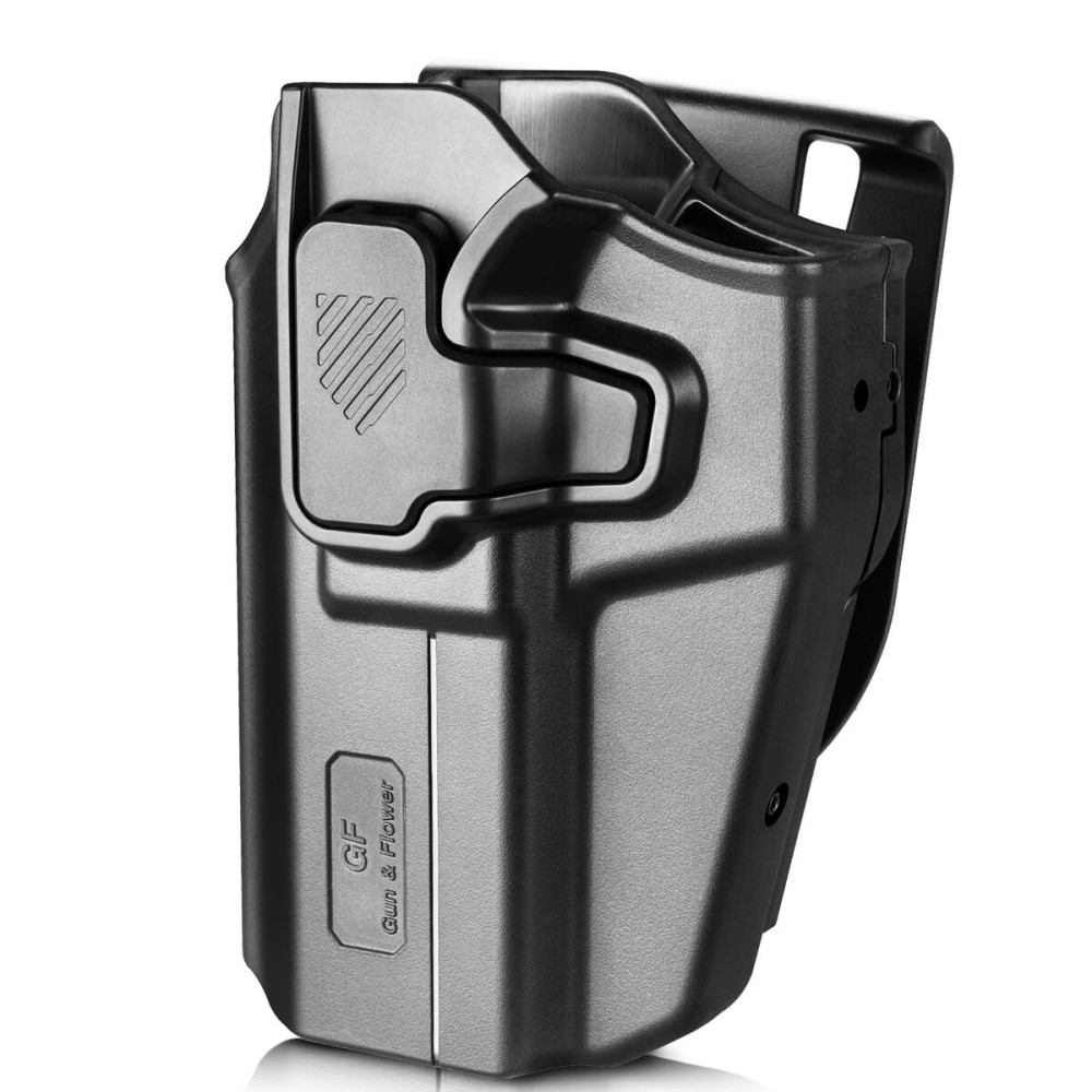 Left Hand Universal OWB Holster for Glock 17 19 19X 45, Sig Sauer P320 P226, Taurus G3C G2C PT111, Canik TP9, FN 509, CZ P10C, S&W M&P, Index Finger Release, RDS Compatible, Fits 100+ Pistols