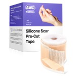 AWD Pre-Cut Silicone Scar Tape Strips - 120in Total Length - Medical Grade Scar Tape for Surgical Scars, Keloids, Postpartum Essentials & Bump Removal - Silicone Scar Sheets (120in Pre-Cut)