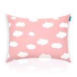 Biloban Toddler Pillow for Sleeping, Kid Pillow 14 x 19 for Small Travel Bed, Nap Pillows, Soft & Skin-Friendly Small Pillows for Sleeping, Toddler Use Only, Age 2 to 5 (Pink Cloud)