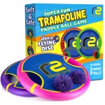 Refresh Sports Paddle Game - Fun Outdoor Toys For Girls & Boys - Bouncy Paddle Game Set with 2 Stringy Balls & 2 Foam Paddles for All Ages