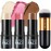 Lezero 3Pcs Contour Stick Makeup Kit, Shades with Highlighter, Blush and Bronzer Stick for Sculpt the Face and All Skin Type, Long Lasting, Smooth, Dewy & Matte Finish, LIGHT