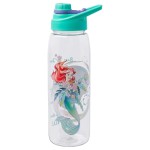 Silver Buffalo Disney The Little Mermaid Ariel Hydration Tracker Schedule Water Bottle With Screw-On Lid, 28 Ounces