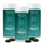 Iwi Omega-3, 90 Softgels (90 Servings), Vegan Plant-Based Algae Omega 3 with EPA + DHA, Whole-Body Support Dietary Supplement, Krill & Fish Oil Alternative, No Fishy Aftertaste