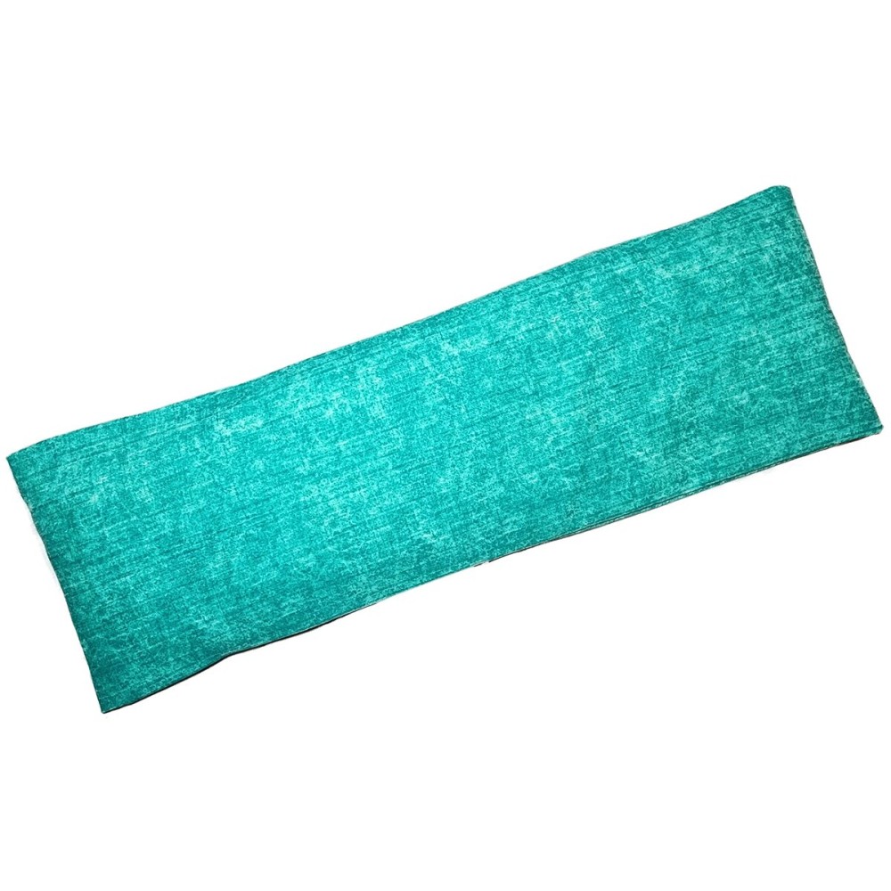 Microwavable Corn Filled Heating Pad and Cold Pack/Washable 100% Cotton Cover (Cross Hatch - Mint, 5.25in W x 17.25in L)
