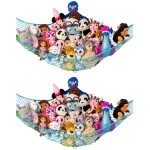 Lilly\'s Love Stuffed Animal Hammock | Corner Hanging Organizer, Toy Storage, Stuffed Animal Storage Net | Made from Quality Fishing Net, Holds 12lbs | 67x47x47 (Light Blue, 2 Pack)