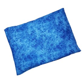 Microwavable Corn Filled Heating Pad and Cold Pack/Washable 100% Cotton Cover (Etched - Cobalt, 7.5in W x 11in L)