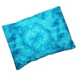 Microwavable Corn Filled Heating Pad and Cold Pack/Washable 100% Cotton Cover (Watermark - Aqua, 7.5in W x 11in L)
