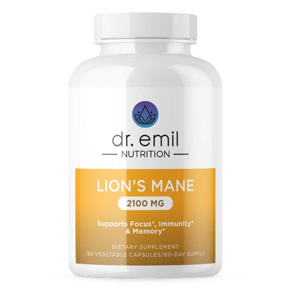 Organic Lions Mane Mushroom Supplement for Mental Clarity, Focus & Immune Support - Organic Brain Boosting Nootropic Lions Mane Mushroom Capsules with 100% Organic Lions Mane Extract, 60 Servings