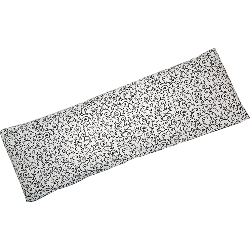 Microwavable Corn Filled Heating Pad and Cold Pack/Washable 100% Cotton Cover (Vines - Black and White, 5.25in W x 17.25in L)