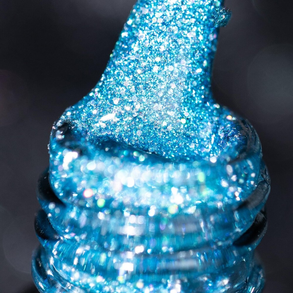 BURANO Reflective Gel Nail Polish, 7.3ml Reflective Diamond Nail Glitter Gel Polish, Sparkly Summer Color Gel Polish Holographic Glitters Shiny Gel Polish UV Lamp Required (Lake JL10)