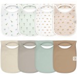 8-Pack Baby Bibs for Boys, Girls - Pullover Bibs for Drooling Teething Baby Girl & Boy Toddler, Newborn, Soft & Absorbent, Cute Colors, Large Torso Coverage Keep Infant Clean & Dry (Roarsome)