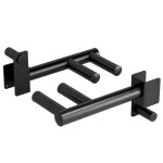 Yes4All 350 LBS Capacity - Dip Bars for 2x2 with 1 Hole Power Cage, Squat Rack Attachments - Narrow and Wide Grip Handles Dip Attachment for Dips, Pull Up, Push-up