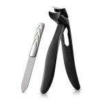 BEZOX Toenail Clipper for Thick Nails - Large Toe Nails Clipper for Seniors for Thick Toenails with Metal Nail File, Premium Nail Cutter Trimmer for Men and Women - Black