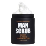 Body Prescriptions Mens Exfoliating Body Scrub - Ultimate Skin Cleansing Wash in Jar with Twist-Top Lid, For All Skin Types, 21 Ounce (Pack of 1), Mahogany