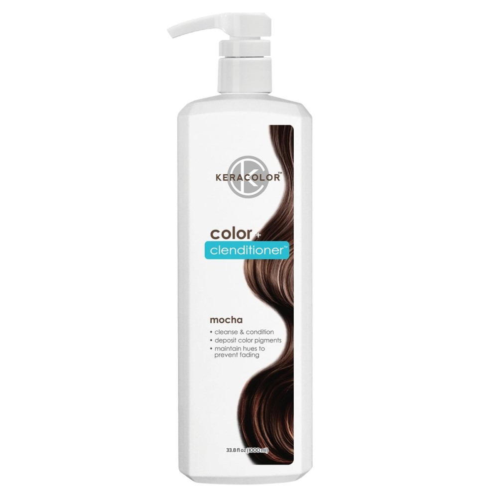 Keracolor Clenditioner MOCHA Hair Dye - Semi Permanent Hair Color Depositing Conditioner, Cruelty-free, 33.8 Fl Oz