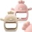 2 Packs Baby Teething Toy Silicone Teething Mitten for Babies Over 3 Months Anti Dropping Wrist Hand Teethers Baby Chew Toys for Sucking Needs, BPA Free (Pink & Caramel)