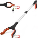 Reacher Grabber Pickup Tool, 32 Long Grabber Reacher Tool with Magnetic Tip, Trash Picker for Elderly Grab It Reaching Tool, Garbage Picker Upper, Litter Pick Up Grab Claw Grabber Stick