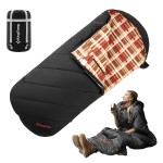 KingCamp Wearable Sleeping Bag for Adults, Cold Weather & Warm Extra Wide Big & Tall XL Portable Waterproof Flannel Sleeping Bags, Essentials Gear Accessories for Camping Backpacking Hiking
