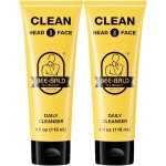 Bee Bald CLEAN - Daily Cleanser for Face and Head - Premium Facial Cleanser for Men and Women, Refreshes and Thoroughly Cleans - 4 fl Oz (Pack of 2)