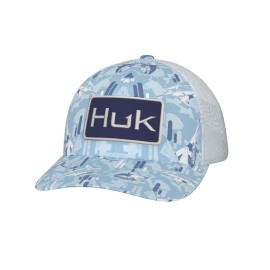 HUK Mens KC Scott Trucker Hat, Anti-Glare Snapback Fishing Hat for Men, Apex Vert - Ice Water, One Size