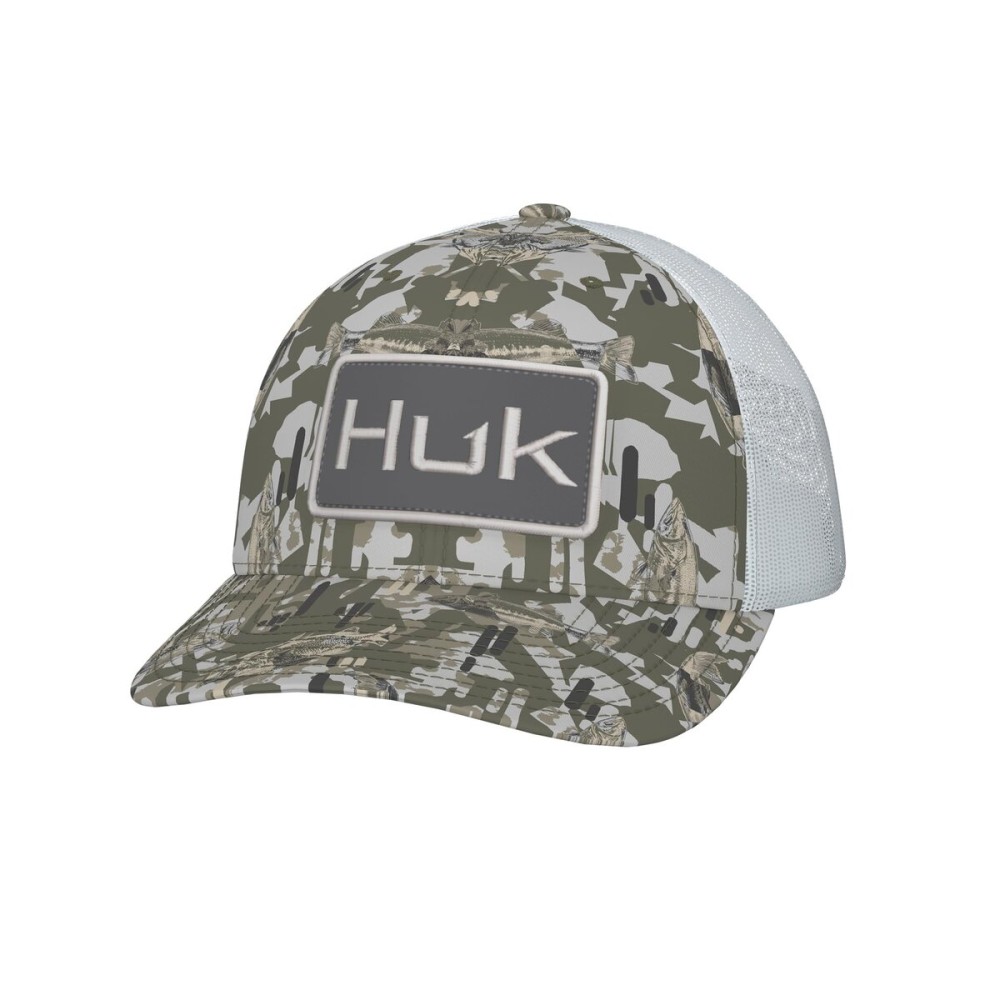 HUK Mens KC Scott Trucker Hat, Anti-Glare Snapback Fishing Hat for Men, Apex Vert - Moss, One Size