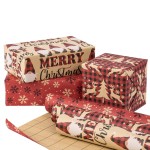 RUSPEPA Christmas Wrapping Paper Rolls - 17 inches x 10 feet per Roll, Total of 3 Rolls - Santa Claus, Reindeer and Snowflake