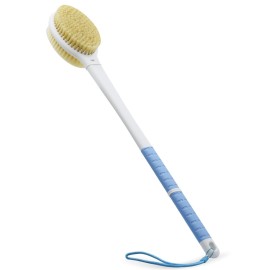 Shower Brush with Soft and Stiff Bristles,20.5 Extra Long Handle Dual-Sided Back Scrubber Bath Brush Body Exfoliator for Wet or Dry Brushing (Extra Long Handle)