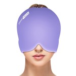 ComfiTECH Head Ice Pack Wrap Cold Cap Cooling Gel Hat, Medium, Lavender