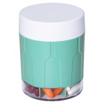 Betife Extra Large Supplement Organizer,Weekly Pill Organizer Bottle, Daily Pill Dispenser with 7 Large Compartments, Organizer to Hold 7 Day Vitamin Medication,21 Labels and a Cleaning Brush(Cyan)