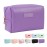MAANGE Small Makeup Bag For Purse, Travel Cosmetic Bag Makeup Pouch PU Leather Portable Versatile Zipper Pouch For Women (Purple)