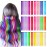Kyerivs 48PCS Colored Clip in Hair Extensions Gift for Girls 20Inch Rainbow Hairpieces Christmas Stocking Stuffers for Girls Party Colorful Hair Accessories Temporary Hair Color for Kids Women