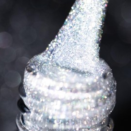 BURANO Reflective Diamond Nail Glitter Gel Polish, 7.3ml Sparkly Summer Color Holographic Glitters Shiny Gel Polish UV Lamp Required (Silver JL1)