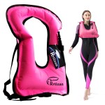 Rrtizan Snorkel Vest, Adults Portable Inflatable Swim Vest Swim Jackets for Men & Women