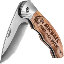 Grand Way Customized Pocket Knife - Personalized Gift for Men & Women Dad Birthday Presents Dads Father Husband Mens Gifts Him Anniversary Ideas 6651 (0207)