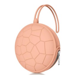 Smlpuame Pacifier Holder Case,Mothers Day Gifts for Mom BPA Free Portable Silicone Baby Pacifier Cover Pouch for Diaper Bag Stroller,Travel Outdoor Activities,Easy to Clean(Football & Muted Red)