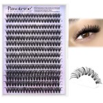 Pawotence Lash Clusters 40D 280pcs Cluster Eyelash Extensions 9-16mm Mix Eyelash Clusters Lash Extension Individual Lashes for Self Application (40D, 0.07D, 9-16mm)
