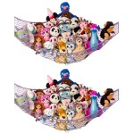 Lilly\'s Love Stuffed Animal Hammock | Corner Hanging Organizer, Toy Storage, Stuffed Animal Storage Net | Made from Quality Fishing Net, Holds 12lbs | 67x47x47 (Pastel Purple, 2 Pack)