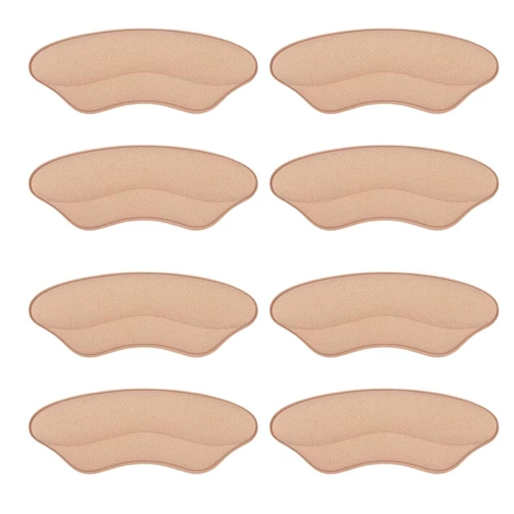 Heel Pads for Too Big Shoes, Inserts for Women, Protectors & Cushion Liners for Blisters - 4 Pairs (Foam Rosybrown)