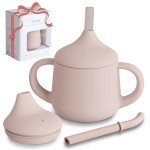 Moonkie Silicone Baby Sippy Cups | 3 Stages Training Cup Straw Cup for Infants Toddlers and Kid | 4 oz 1Pack