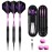 sanfeng Darts Plastic Tip Set with Slim Case 18g for Electronic Dart Board with 50 Rubber O-Rings 6 Purple Alu Shafts Extra 50 Replacement Soft Tips Accessories