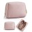 BAGSMART Small Makeup Bag, Travel Cosmetic Bag Make Up Pouch Small Travel Essentials for Women Dorm Room Essentials Pouch,Water-resistant Toiletry Bag,Makeup Organizer Bag, Pink