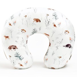 GRSSDER Nursing Pillow Cover Stretchy Minky Removable Nursing Covers for Breastfeeding Pillows, Ultra Soft Comfortable Slipcover for Boy and Girls, Jungle Animals