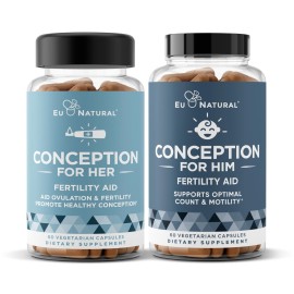 Conception Fertility for Her & Him Bundle - Fertility Supplements Combo for Women & Men - Prenatal Vitamins - Promote Hormone Balance, Cycle Consistency, Aid Ovulation - 120 Count