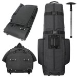 CaddyDaddy Constrictor Soft-Sided Golf Travel Bag Cover with Thick Dense Foam Padded Top 1 Year Full Replacement Coverage | North Pole Wheels & Lockable Zippers Case for Transporting Clubs on Airlines