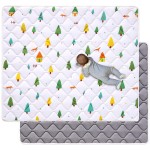 Odorless Premium Foam Baby Play Mat 79 x 59, Soft Microfiber Fabric Crawling Mat for Floor- Comfortable and Hypoallergenic, Non-Slip Cushioned Floor Playpen mat for Infants,Babies,Toddlers