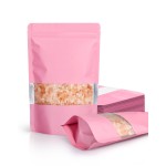 FireKylin 100 Pack Smell Proof Bags 5.9 x 8.6, Resealable Bags with Matte Window, Foil Pouch Stand Up Sealable Bags for PackagingPink