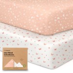 KeaBabies 2-Pack Baby Crib Sheets for Boys, Girls - 52x28 Viscose Derived from Bamboo Toddler Bed Sheets Neutral, Fitted Crib Mattress Cover for Standard Baby Bedding, Soft & Cozy (Butterflies)