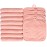 BloomSesame Makeup Remover Cloths for Face, Eye, Lips - Reusable Makeup Remover Pads Soft Microfiber Facial Cleansing Cloths 8 x 8 inch 12 Pack (Coral)