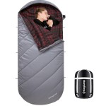 KingCamp Sleeping Bag for Adults, Cold Weather & Warm Extra Wide Big & Tall XL Portable Waterproof Flannel Sleeping Bags, Essentials Gear Accessories for Camping Backpacking Hiking Indoor & Outdoor