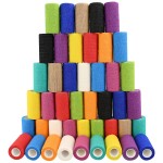 48pcs Self Adhesive Bandage Wraps, 4in 5 Yards, Multicolor